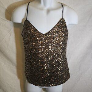 Banana Republic Extra Small Champagne Sequin Top